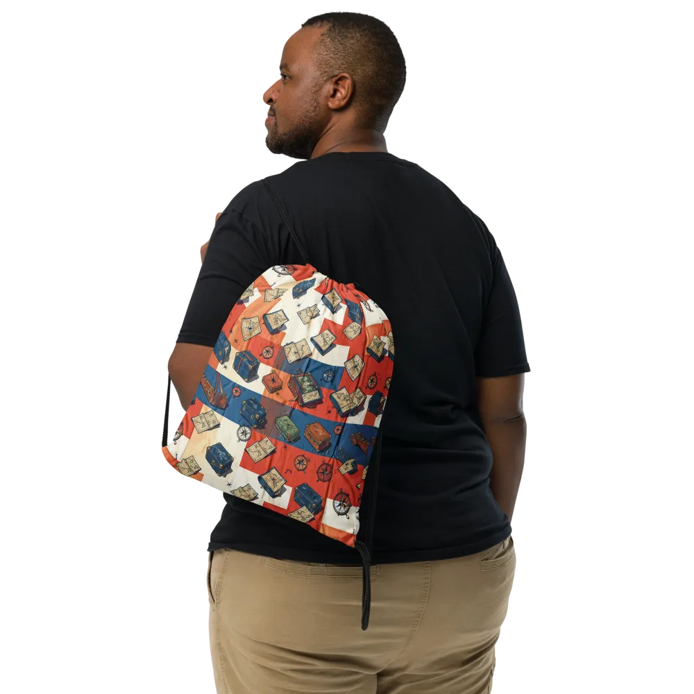 Roaming Atlas on Drawstring Bag — Front