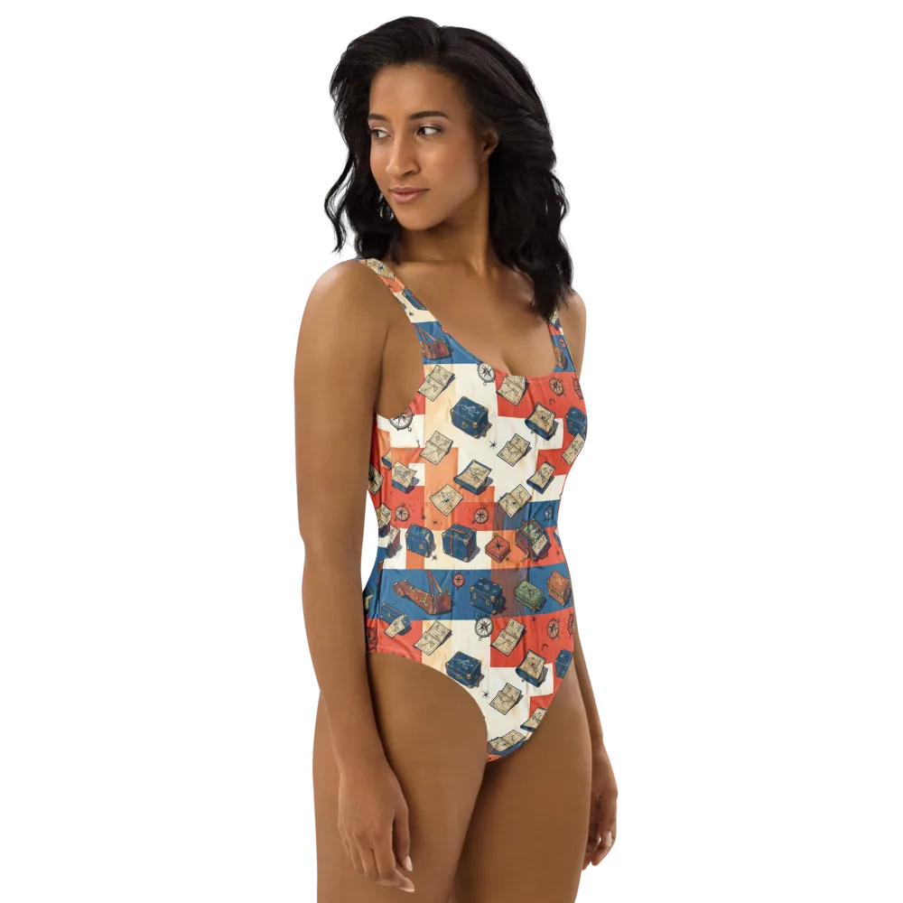 Roaming Atlas on One-Piece Swimsuit — Right