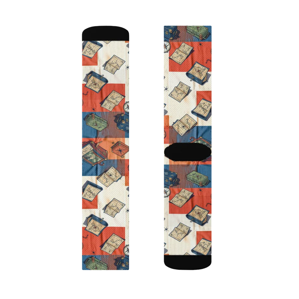Roaming Atlas on Socks — Right Sock