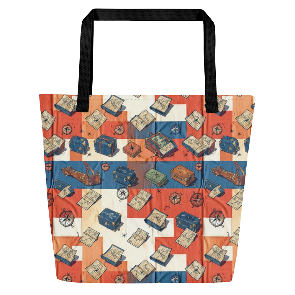 Roaming Atlas on Large Tote Bag W/ Pocket — Front