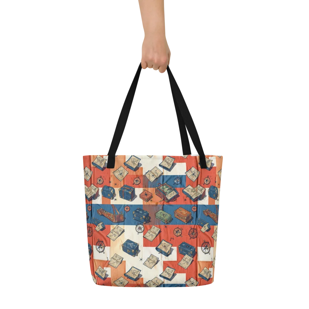 Roaming Atlas on Large Tote Bag W/ Pocket — Front