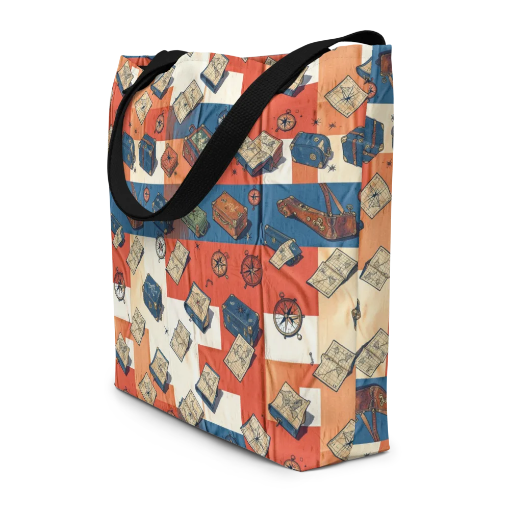 Roaming Atlas on Large Tote Bag W/ Pocket — Front