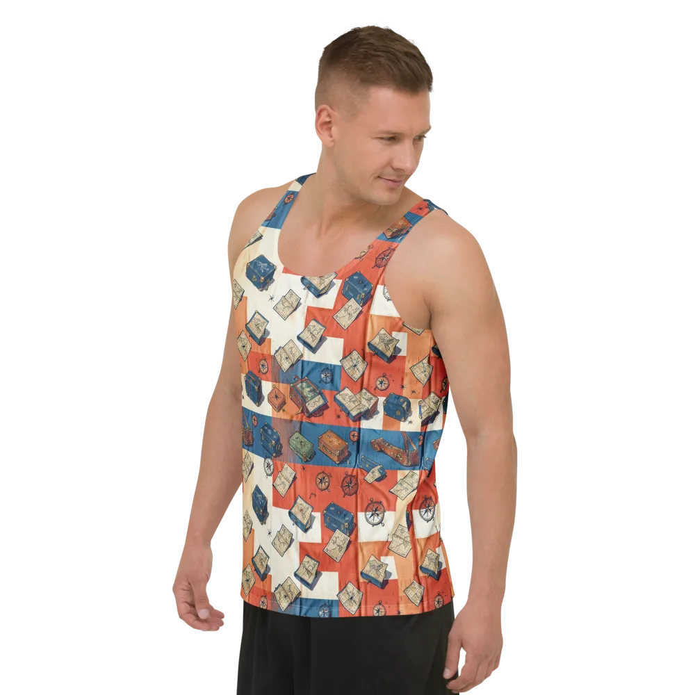 Roaming Atlas on Men's Tank Top — Left Front