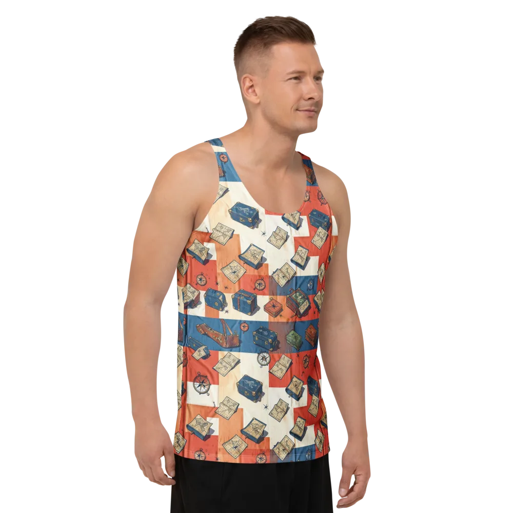 Roaming Atlas on Men's Tank Top — Right Front