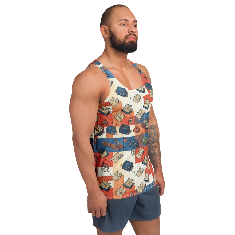 Roaming Atlas on Men's Tank Top — Right Front