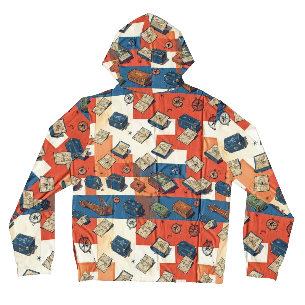 Roaming Atlas on Women's Full-Zip Hoodie — Back