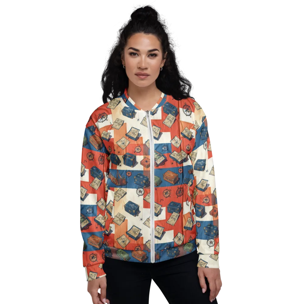 Roaming Atlas on Bomber Jacket — Front