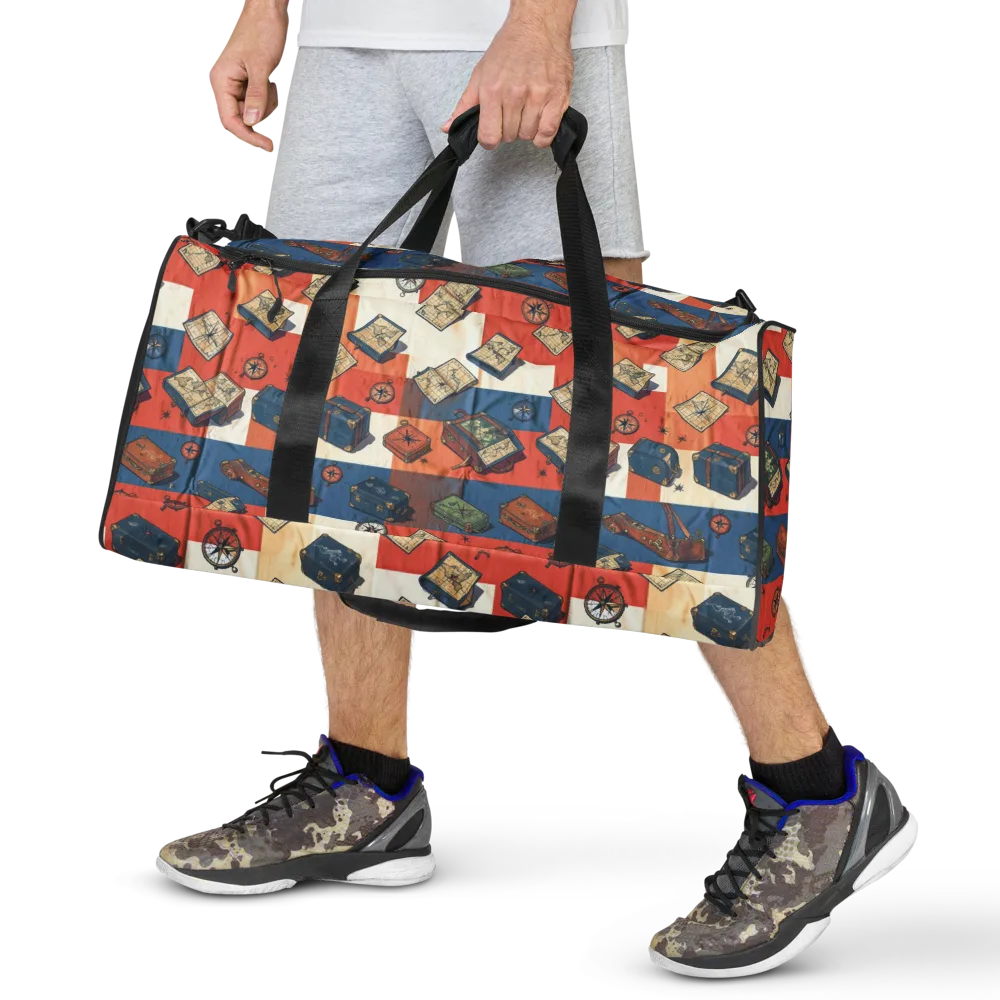 Roaming Atlas on Duffle Bag — Front