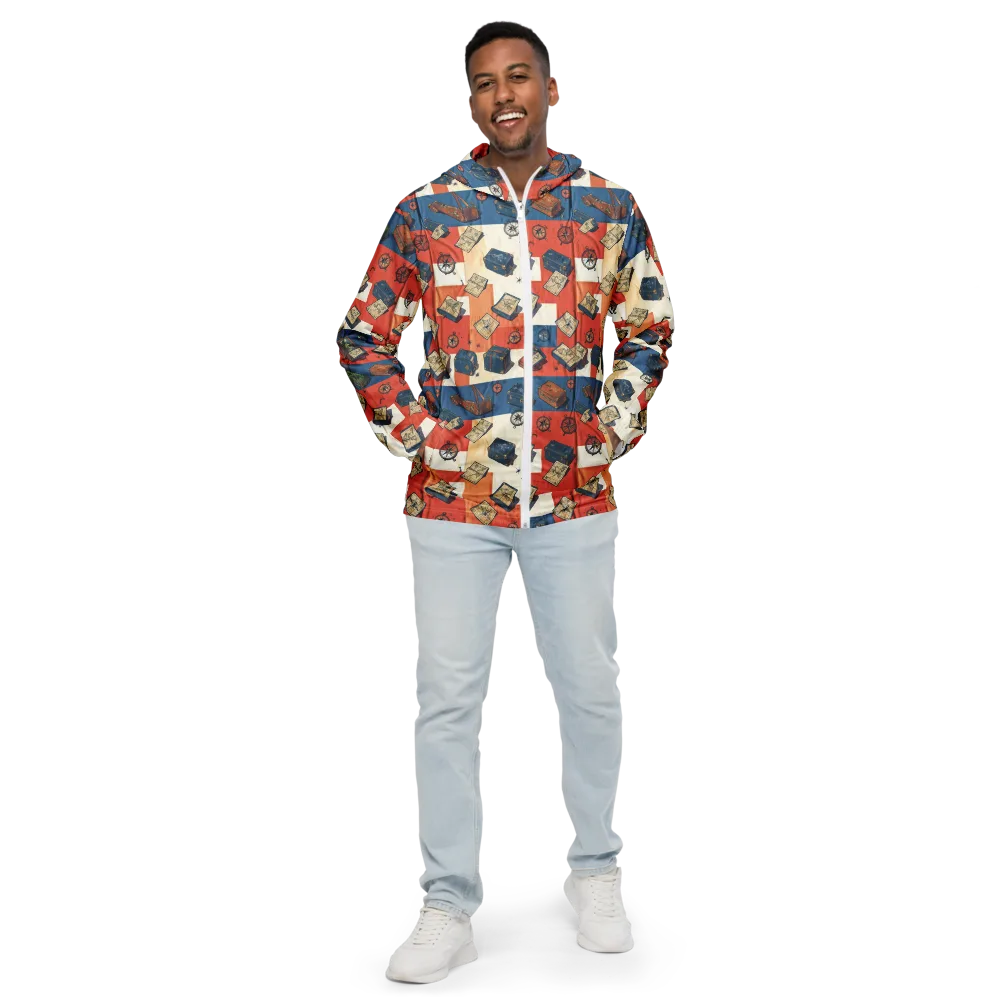 Roaming Atlas on Men's Windbreaker — Front
