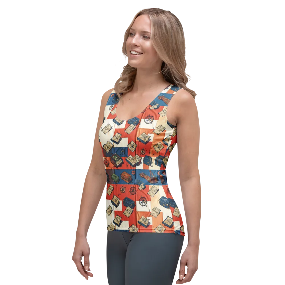 Roaming Atlas on Women's Tank Top — Left Front