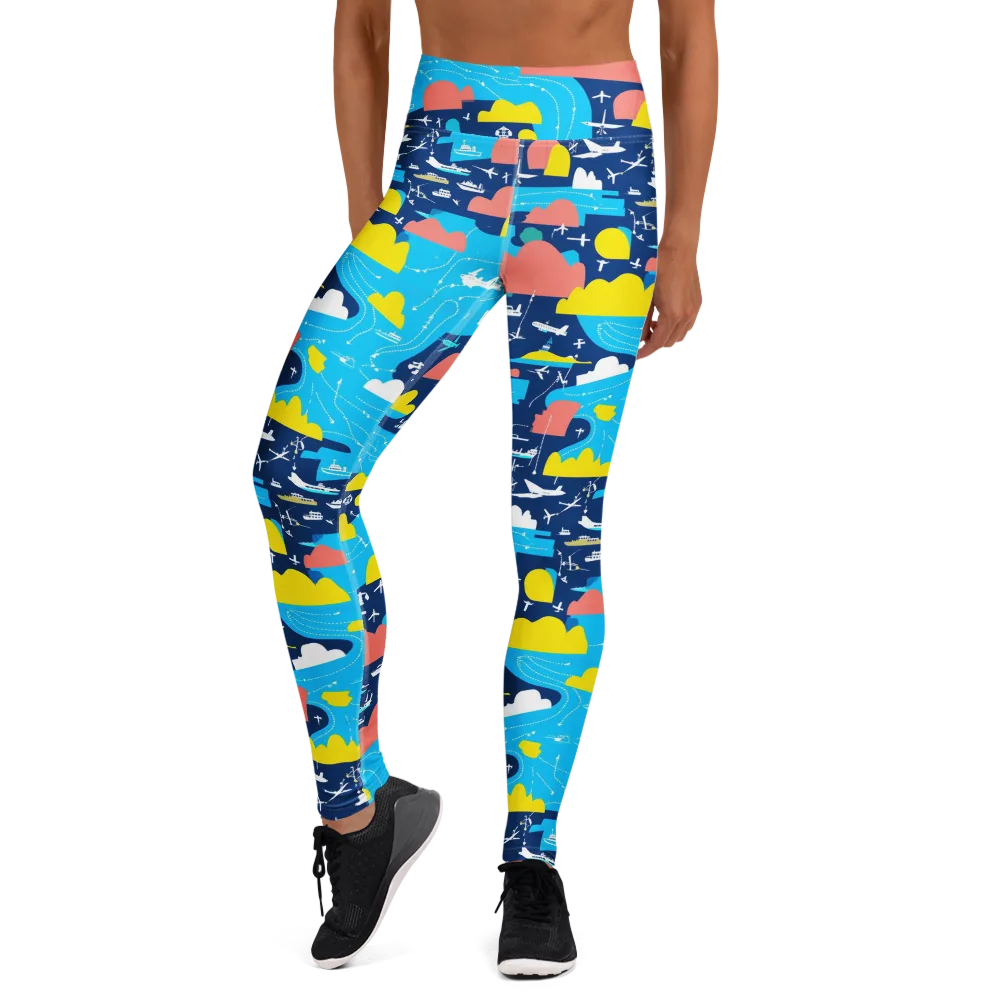 Skyway Harbor on Yoga Leggings — Front
