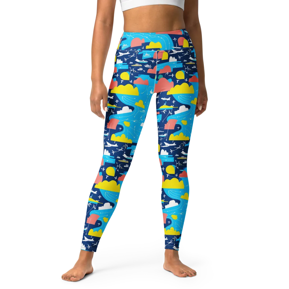 Skyway Harbor on Yoga Leggings — Front