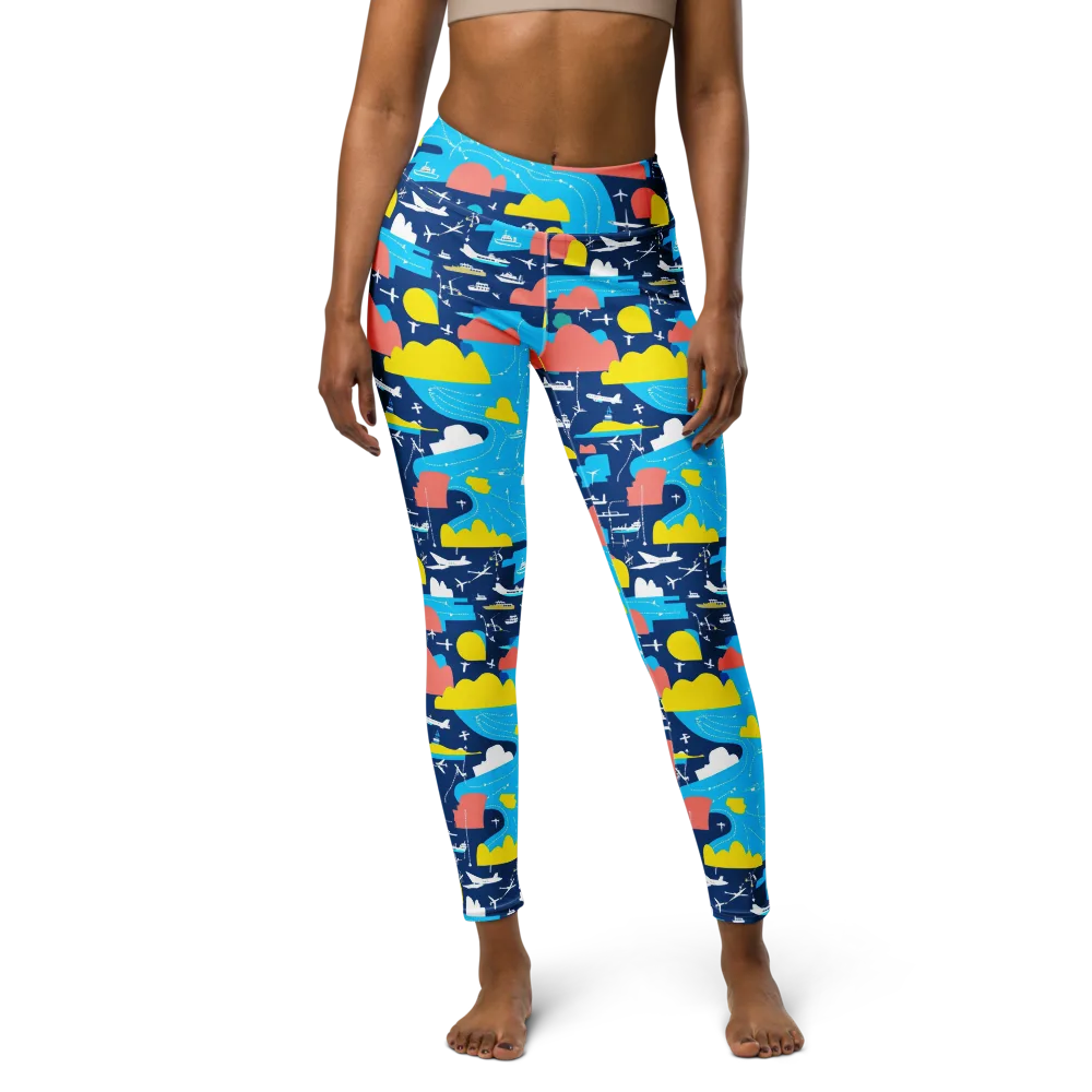 Skyway Harbor on Yoga Leggings — Front