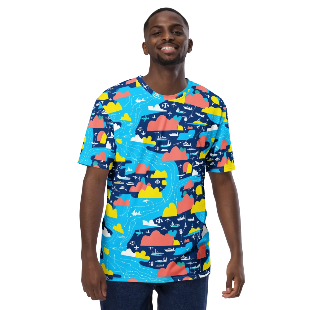 Skyway Harbor on Men's Crew Neck T-Shirt — Front