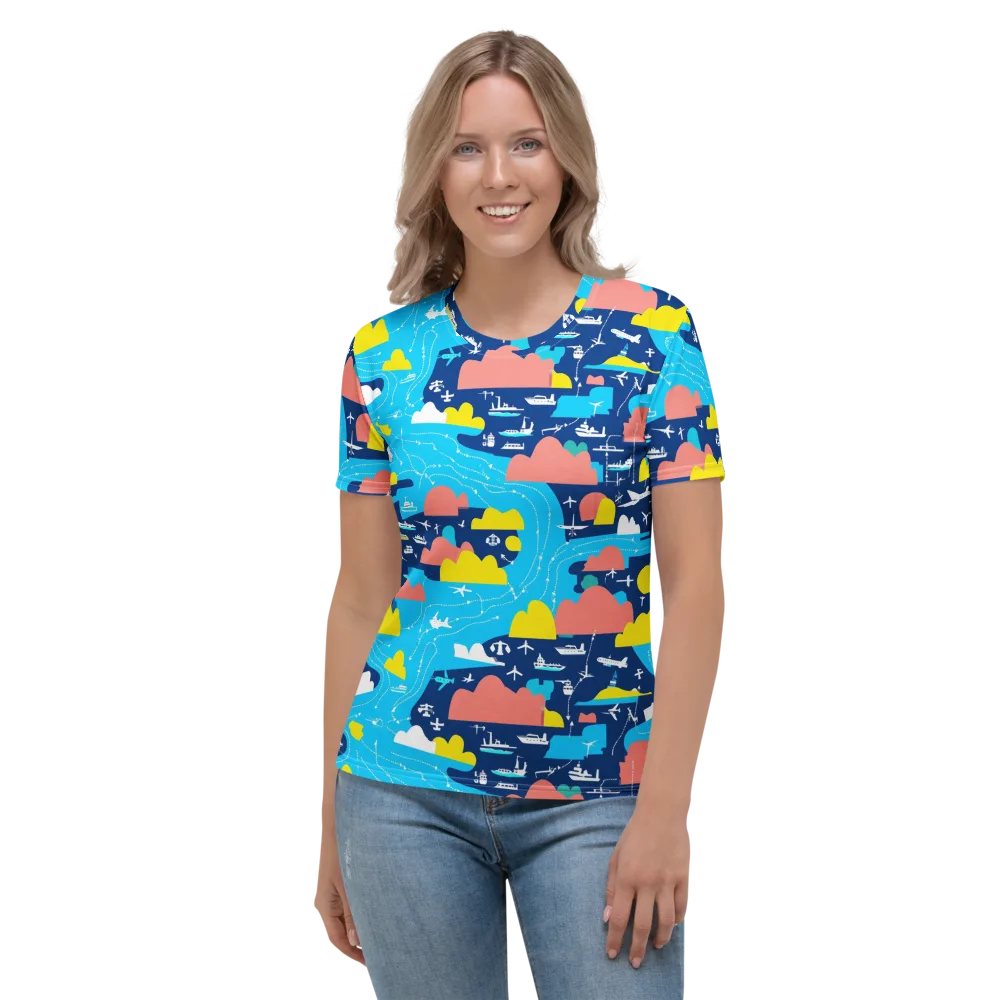 Skyway Harbor on Women's Crew Neck T-Shirt — Front