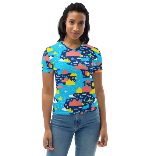 Skyway Harbor on a Women's Crew Neck T-Shirt