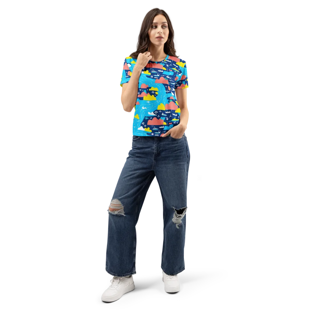 Skyway Harbor on Women's Crew Neck T-Shirt — Front