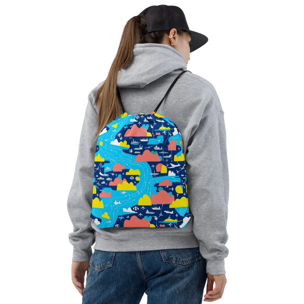 Skyway Harbor on Drawstring Bag — Front