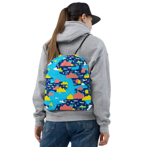 Skyway Harbor on a Drawstring Bag