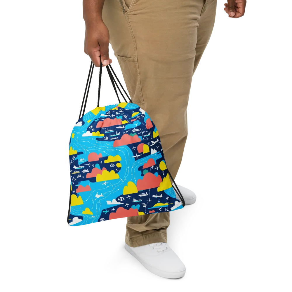 Skyway Harbor on Drawstring Bag — Front