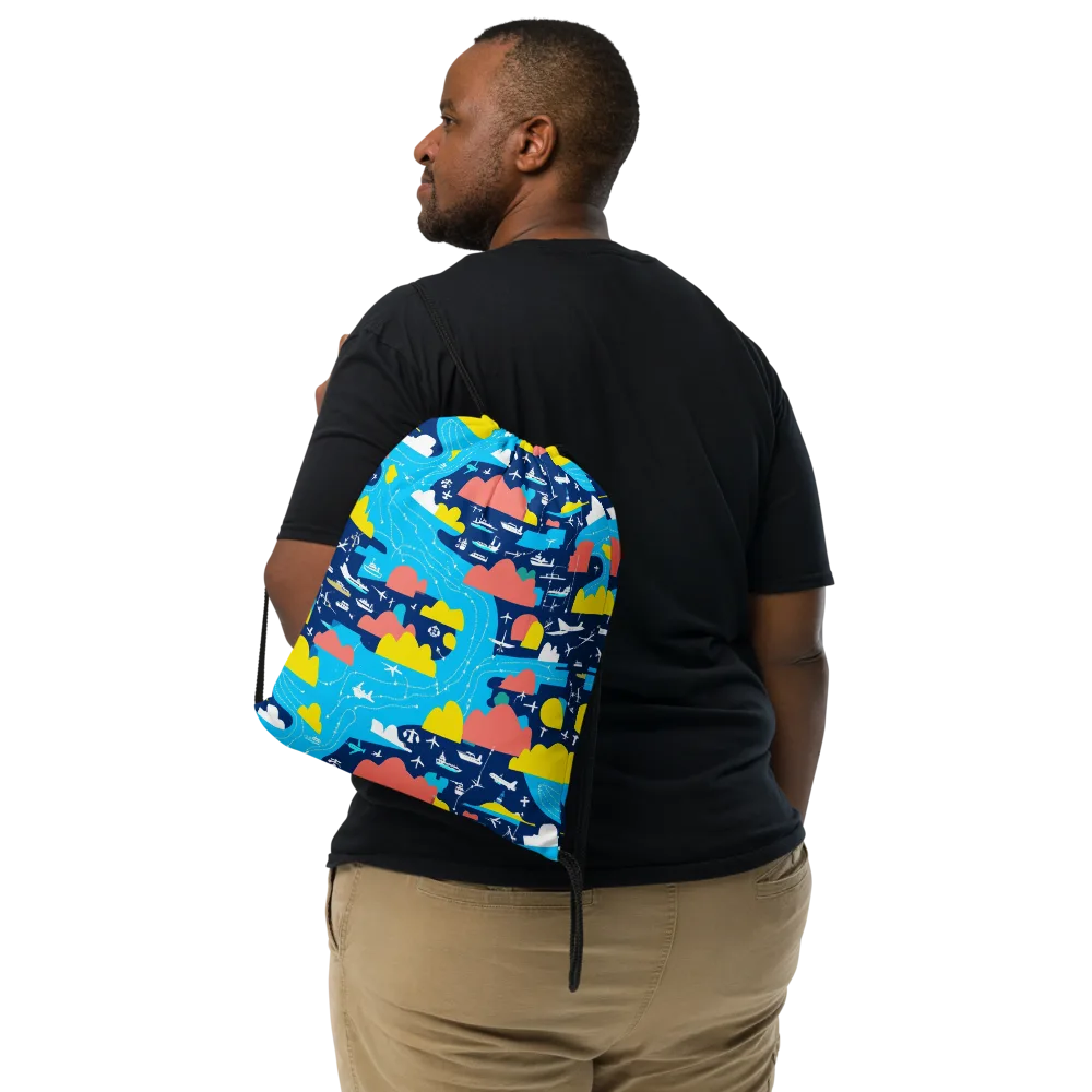 Skyway Harbor on Drawstring Bag — Front