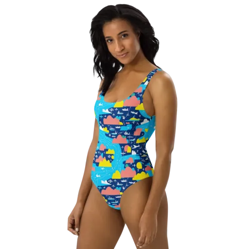 Skyway Harbor on One-Piece Swimsuit