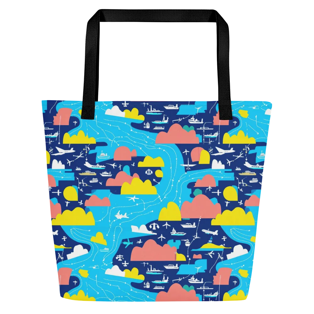 Skyway Harbor on Large Tote Bag W/ Pocket — Front