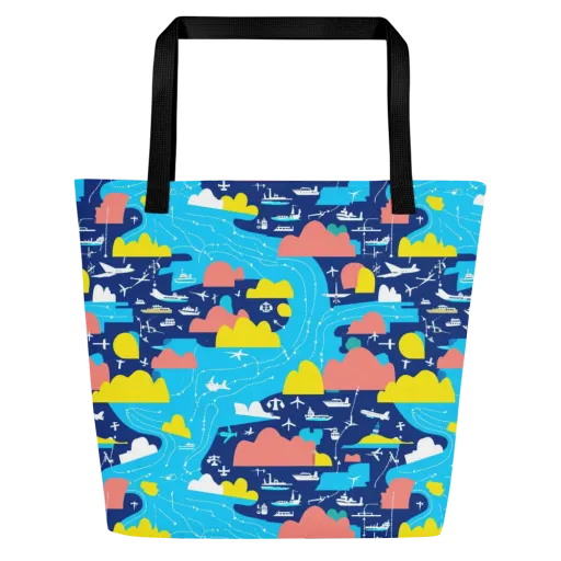 Skyway Harbor on a Large Tote Bag W/ Pocket