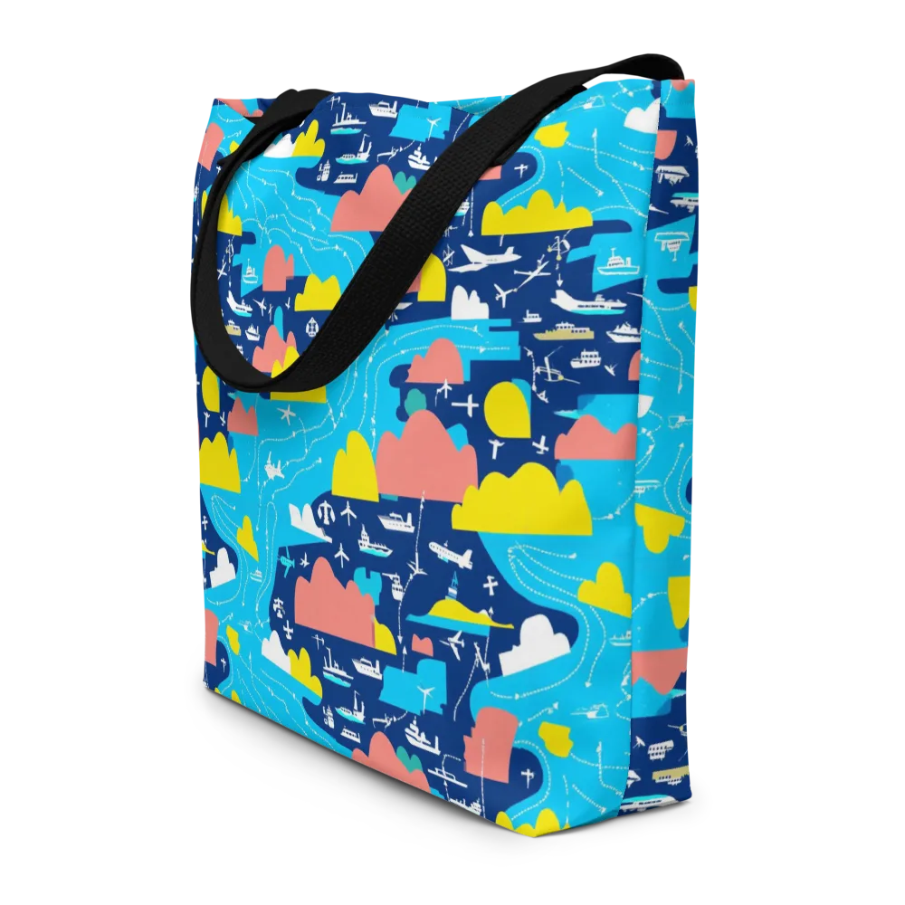 Skyway Harbor on Large Tote Bag W/ Pocket — Front
