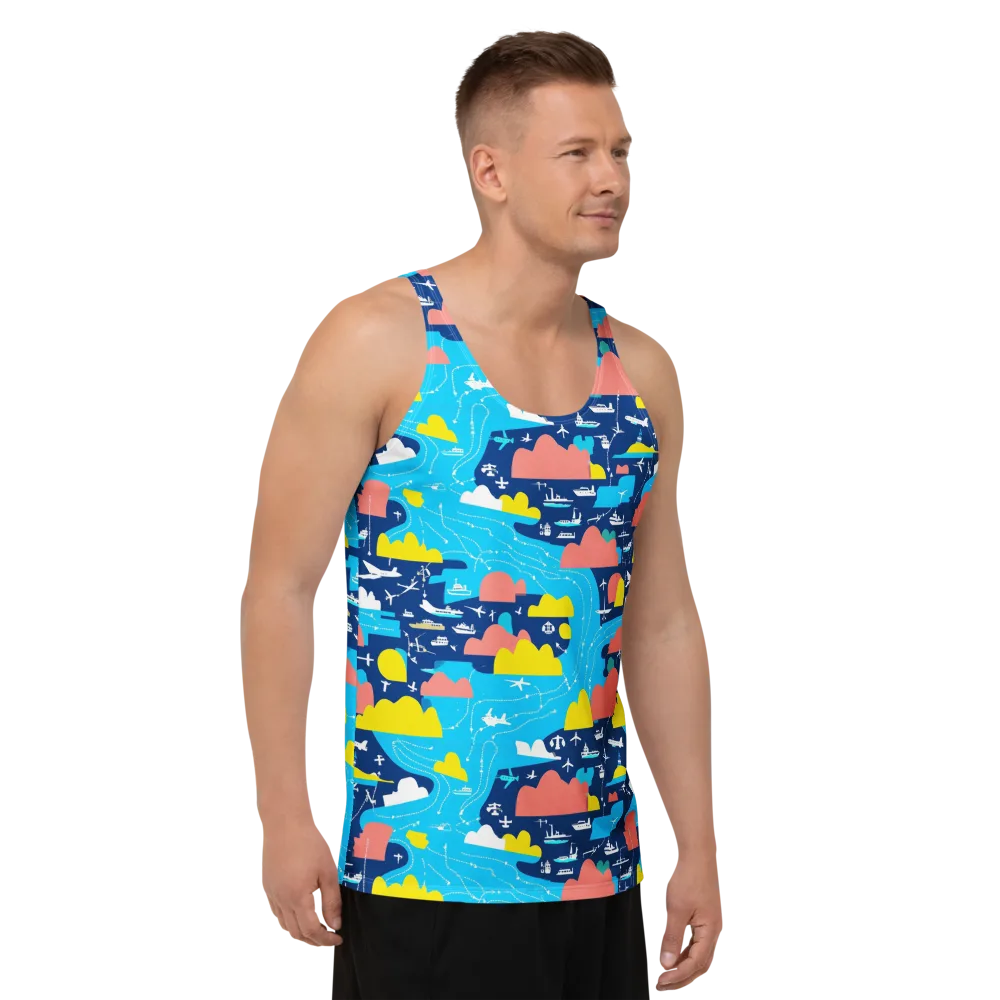 Skyway Harbor on Men's Tank Top — Right Front