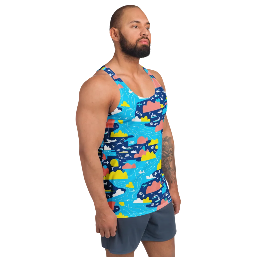 Skyway Harbor on Men's Tank Top — Right Front
