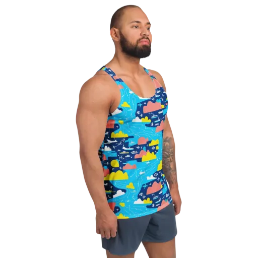 Skyway Harbor on a Men's Tank Top