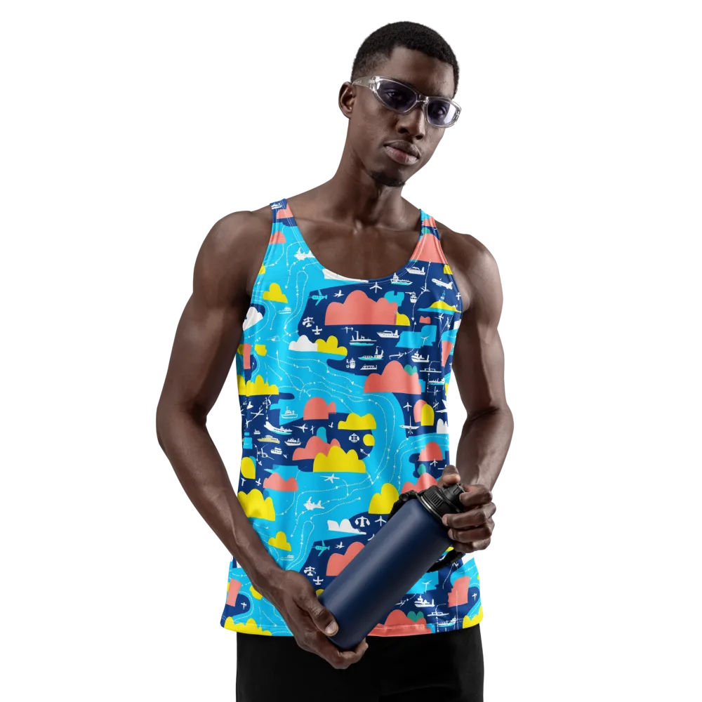Skyway Harbor on Men's Tank Top — Front