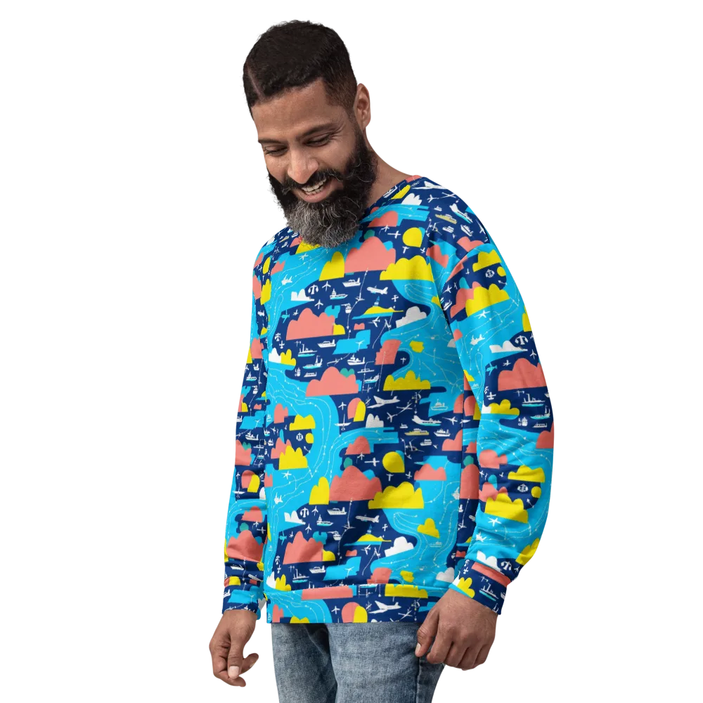 Skyway Harbor on Sweatshirt — Left Front