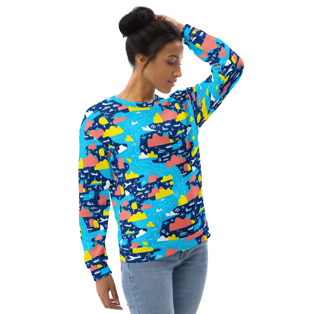 Skyway Harbor on Sweatshirt — Right Front