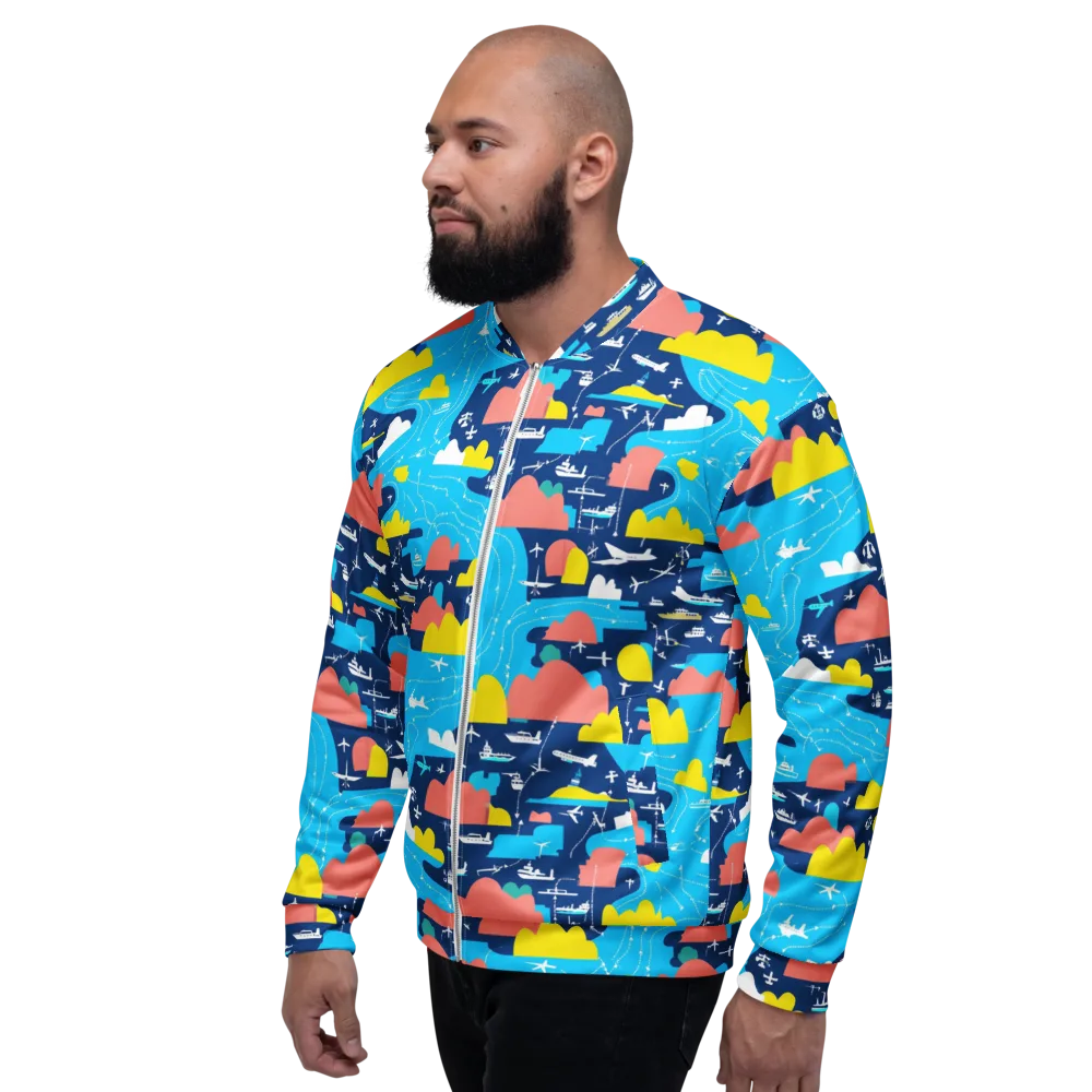 Skyway Harbor on Bomber Jacket — Left