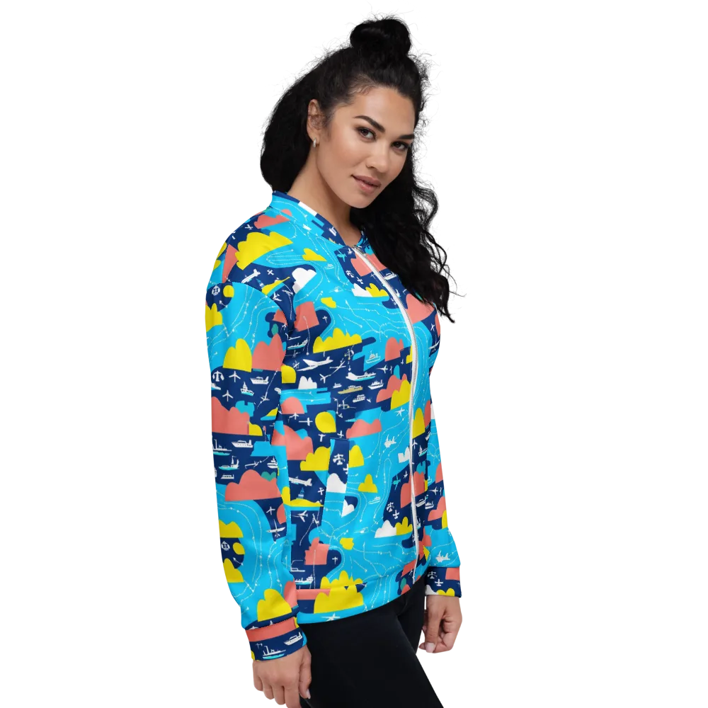 Skyway Harbor on Bomber Jacket — Right