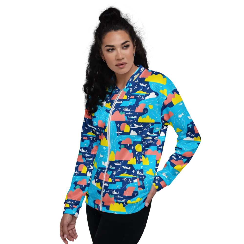 Skyway Harbor on Bomber Jacket — Left