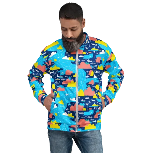 Skyway Harbor on a Bomber Jacket
