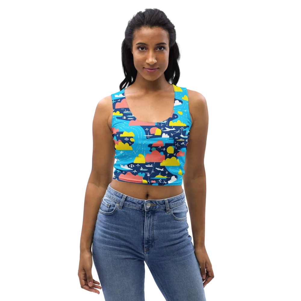 Skyway Harbor on Crop Top — Front