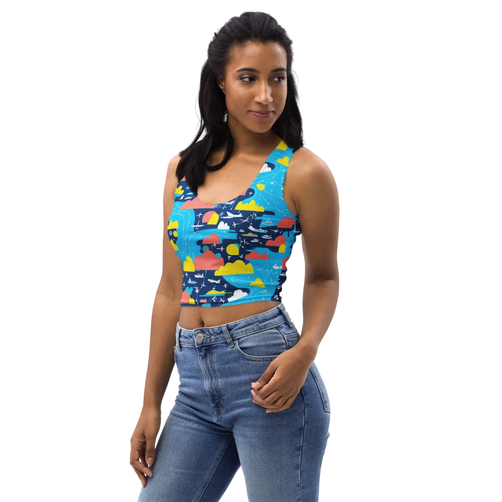 Skyway Harbor on Crop Top — Left Front