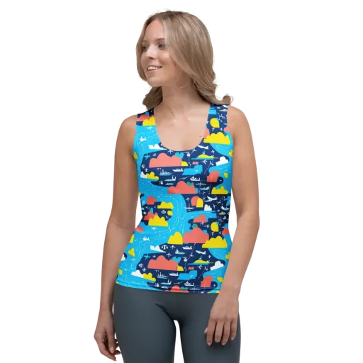 Skyway Harbor on a Women's Tank Top