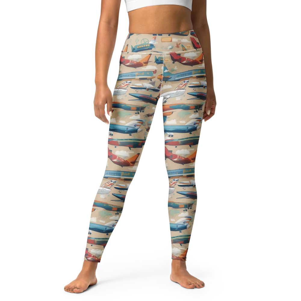 Jetstream Almanac on Yoga Leggings — Front