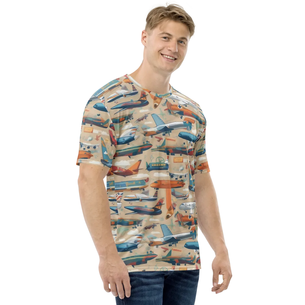 Jetstream Almanac on Men's Crew Neck T-Shirt — Right