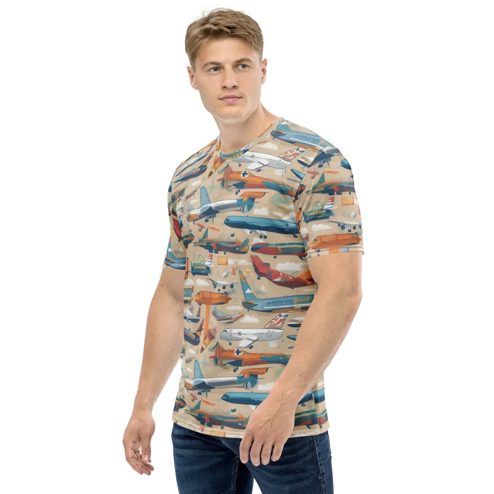 Jetstream Almanac on Men's Crew Neck T-Shirt — Left