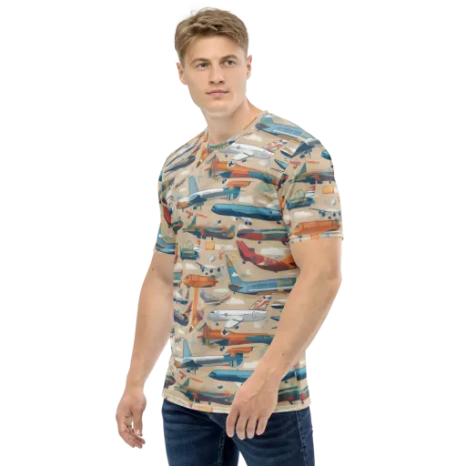 Jetstream Almanac on a Men's Crew Neck T-Shirt