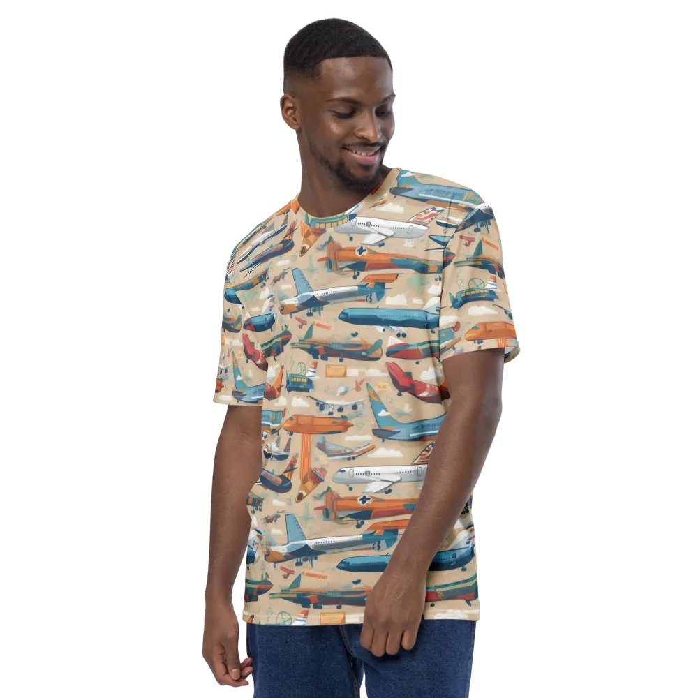 Jetstream Almanac on Men's Crew Neck T-Shirt — Left
