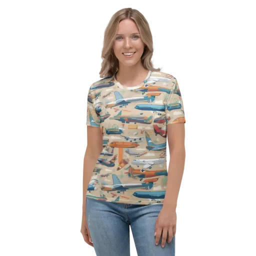 Jetstream Almanac on a Women's Crew Neck T-Shirt