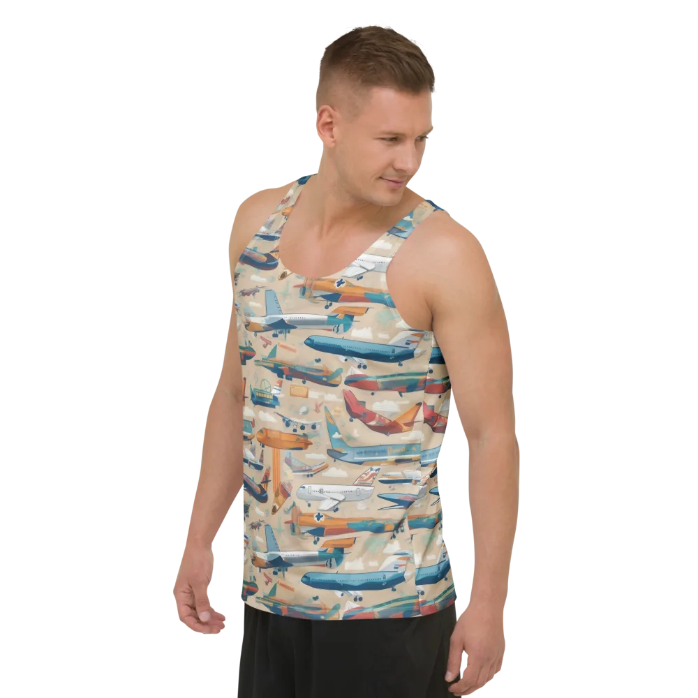 Jetstream Almanac on Men's Tank Top — Left Front