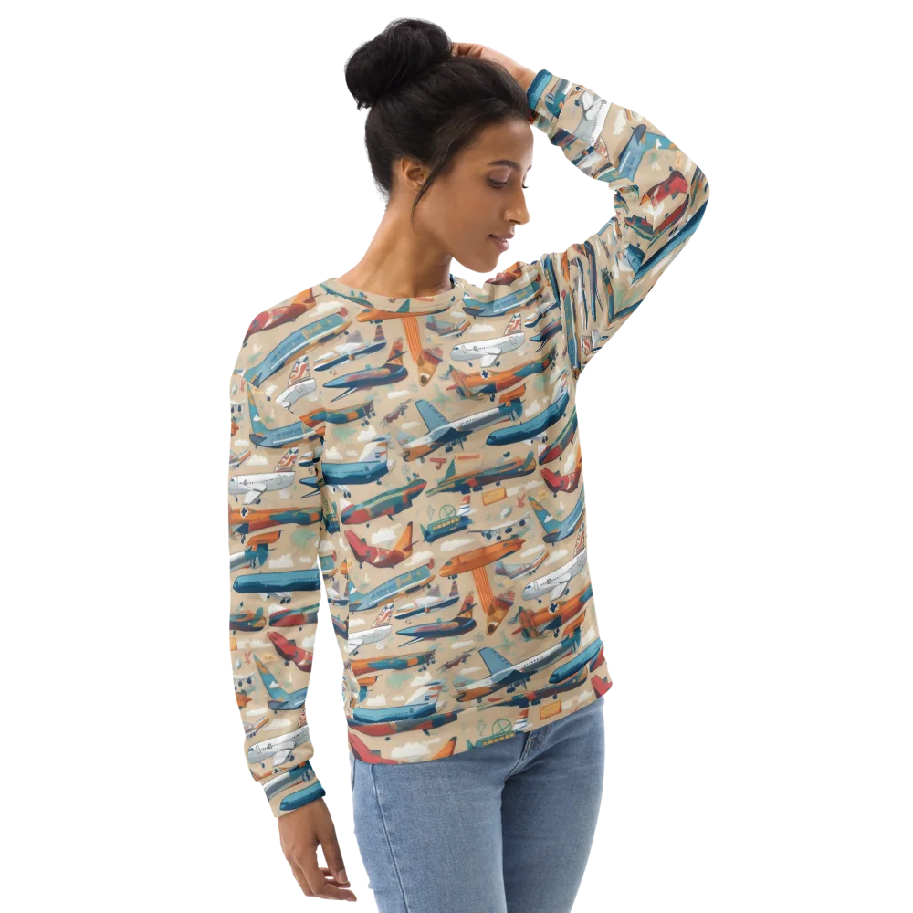 Jetstream Almanac on Sweatshirt — Right Front